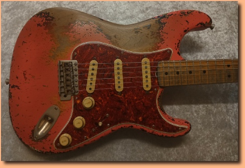 Fiesta red over sunburst